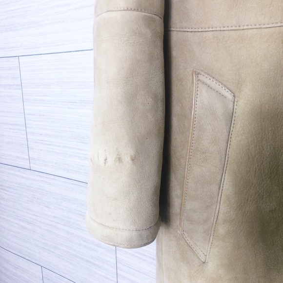 Salvatore Ferragamo Suede Shearling Coat - Picture 6 of 8